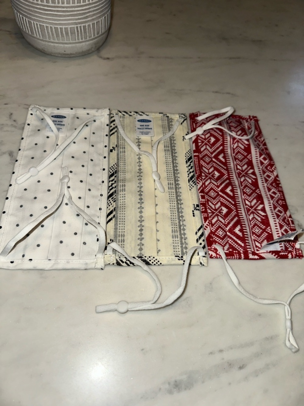 NWOT set of 6 Old Navy Assorted Patterned Face Masks - Mixed Prints - Picture 5 of 6